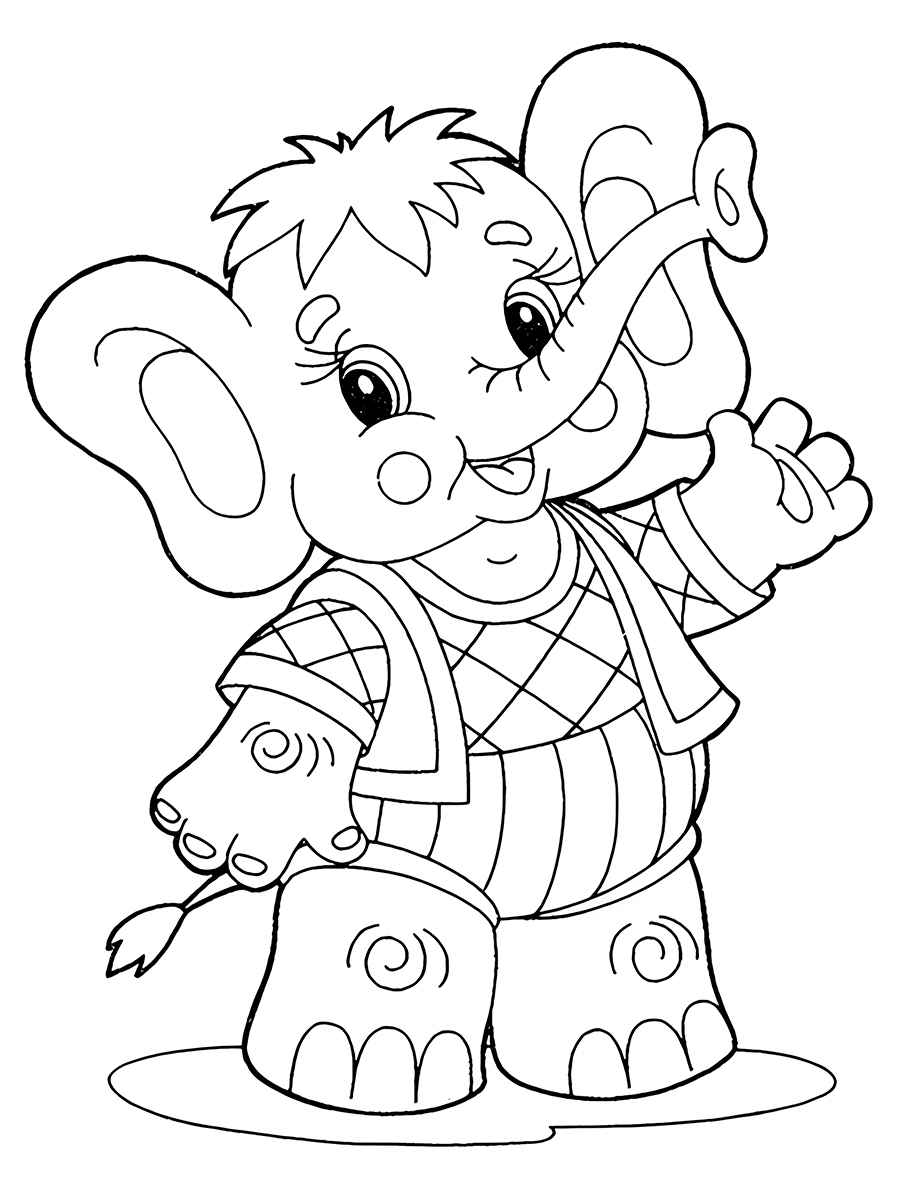 desenho de elefante para colorir 60