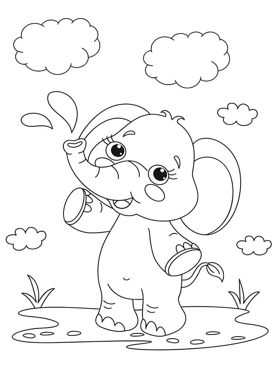 desenho de elefante para colorir 61