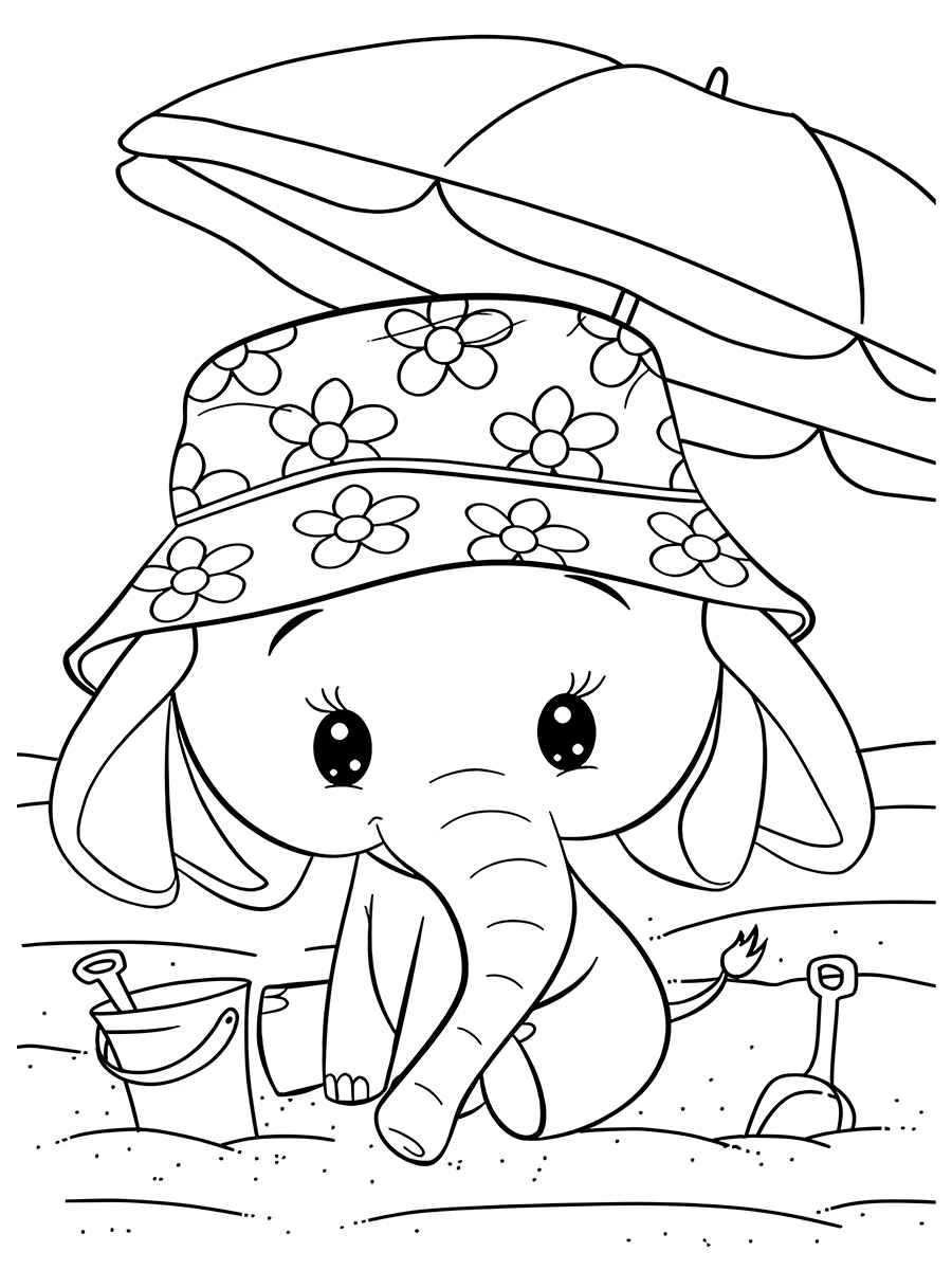 desenho de elefante para colorir 71