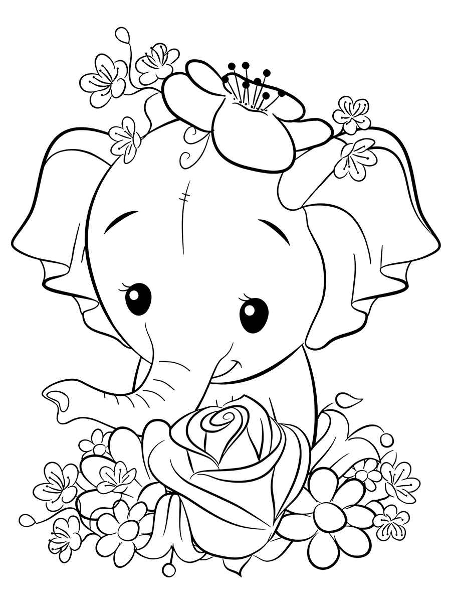 desenho de elefante para colorir 72