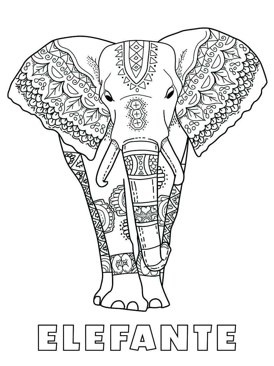 desenho de elefante para colorir 73