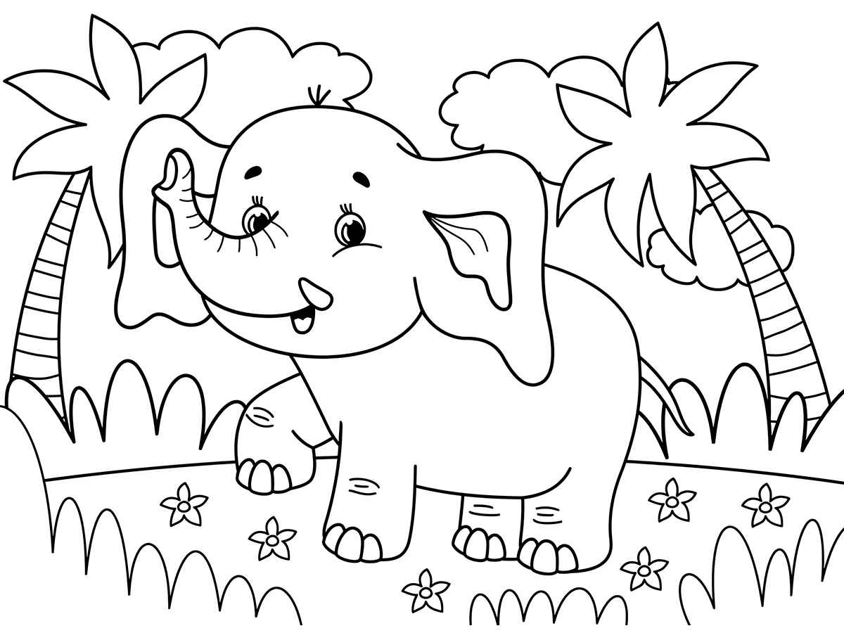 desenho de elefante para colorir 74