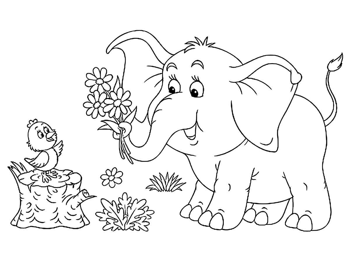 desenho de elefante para colorir 80