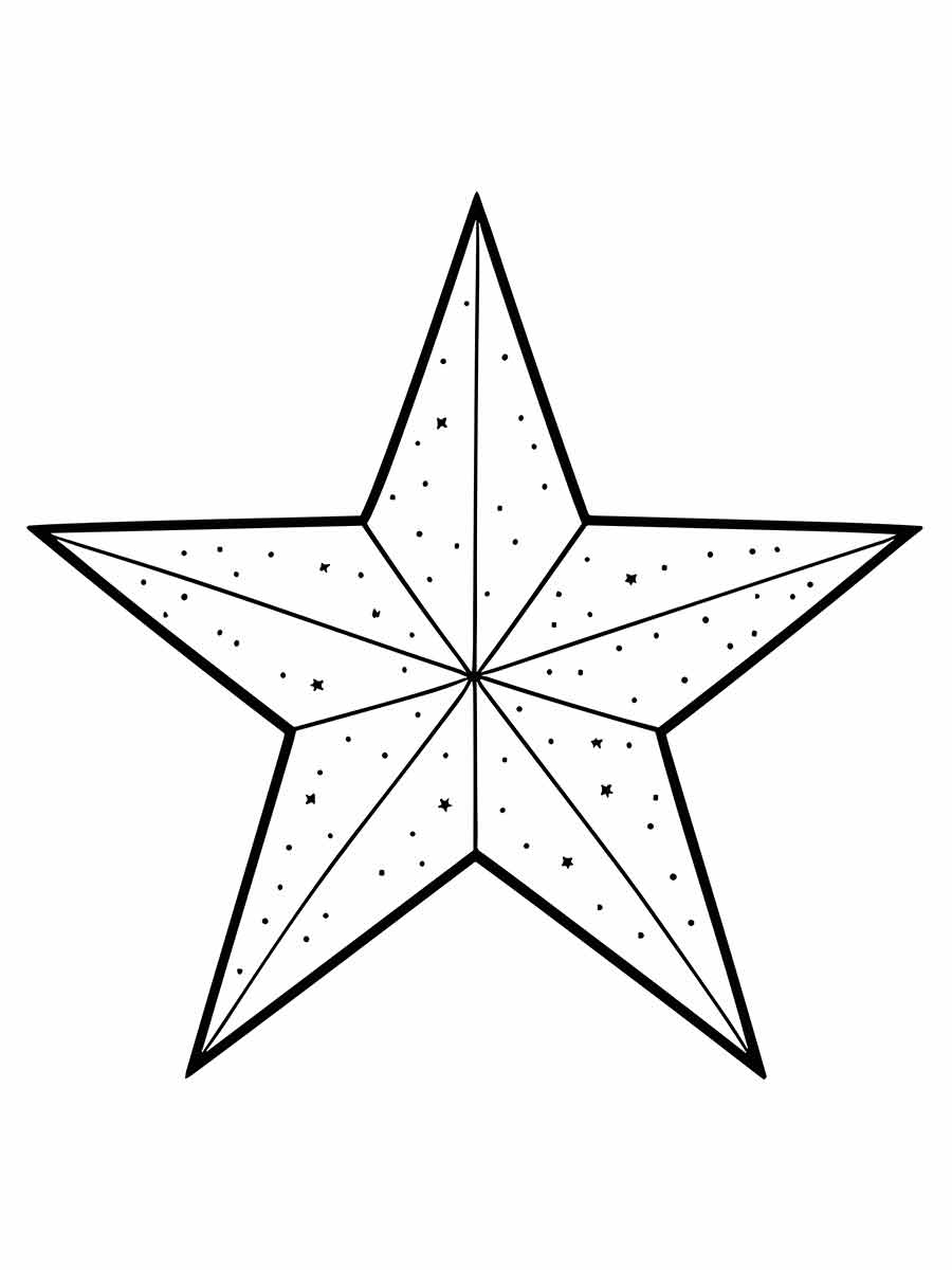 desenho de estrela basica e pequenas para colorir