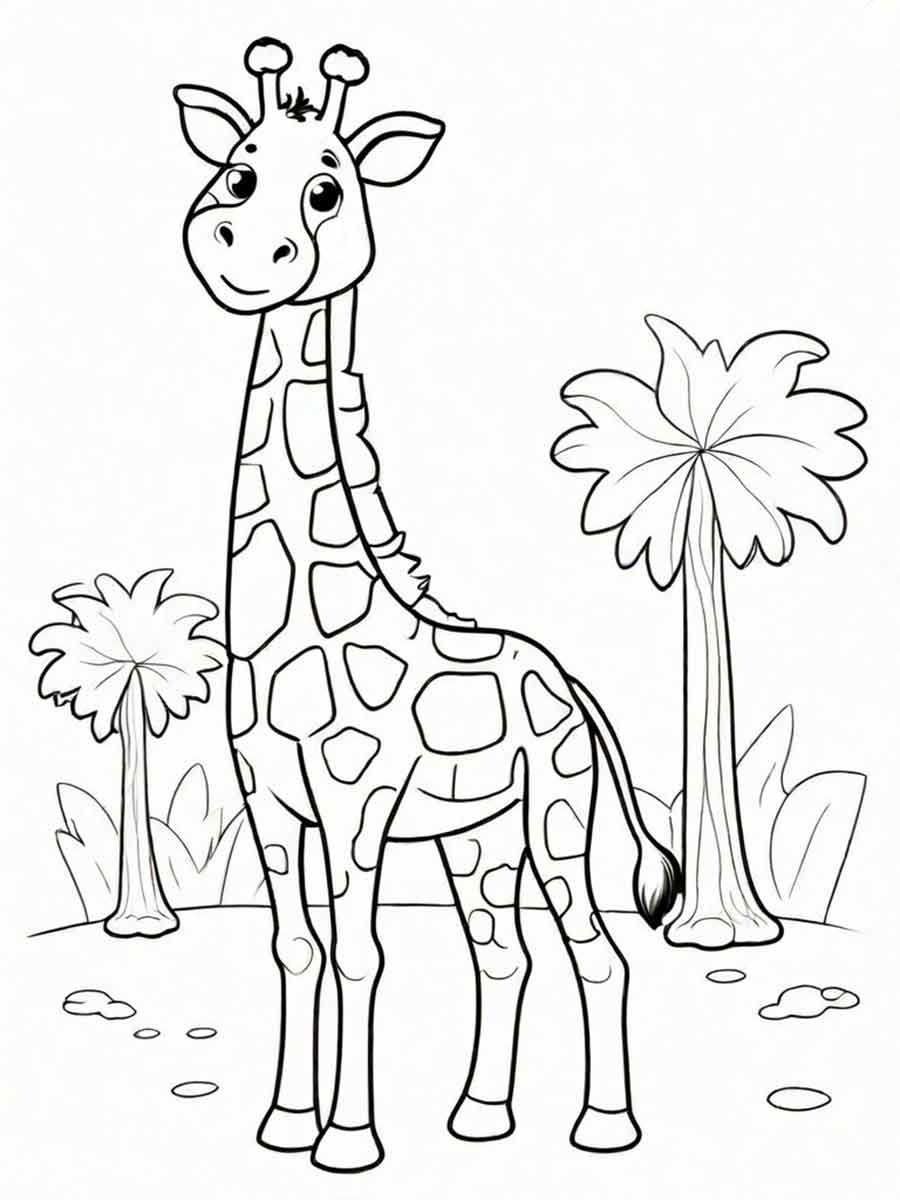 desenho de girafa para colorir 29