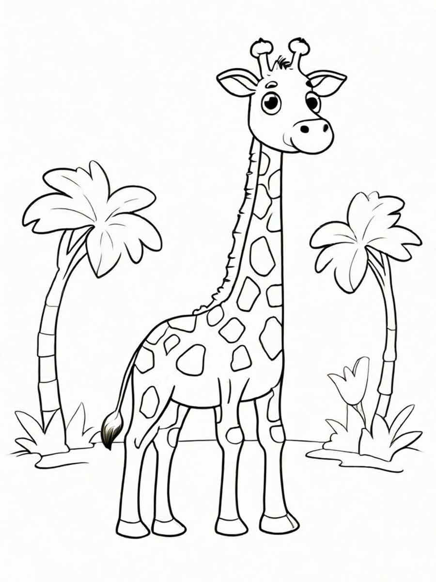 desenho de girafa para colorir 30