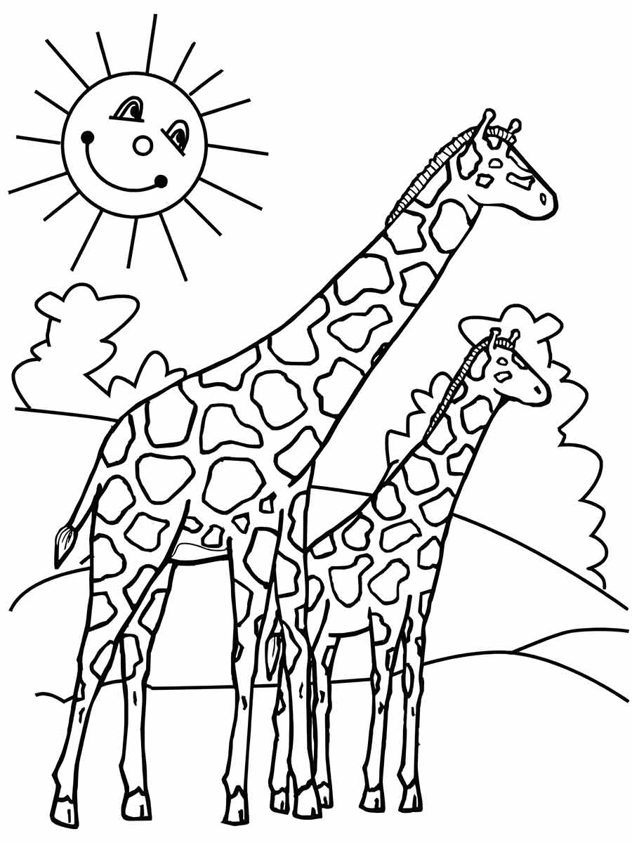 desenho de girafas para colorir 26