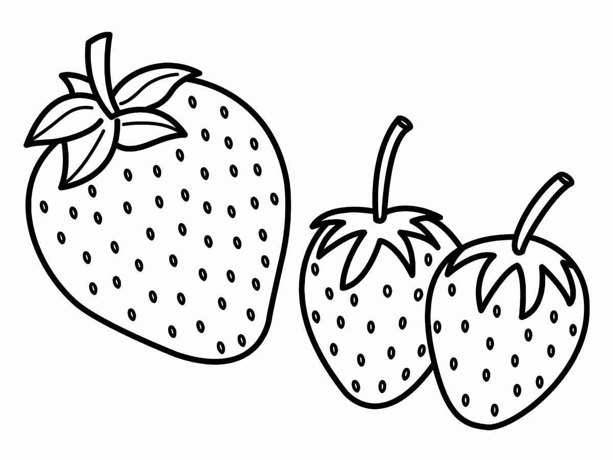 desenho de morango para colorir