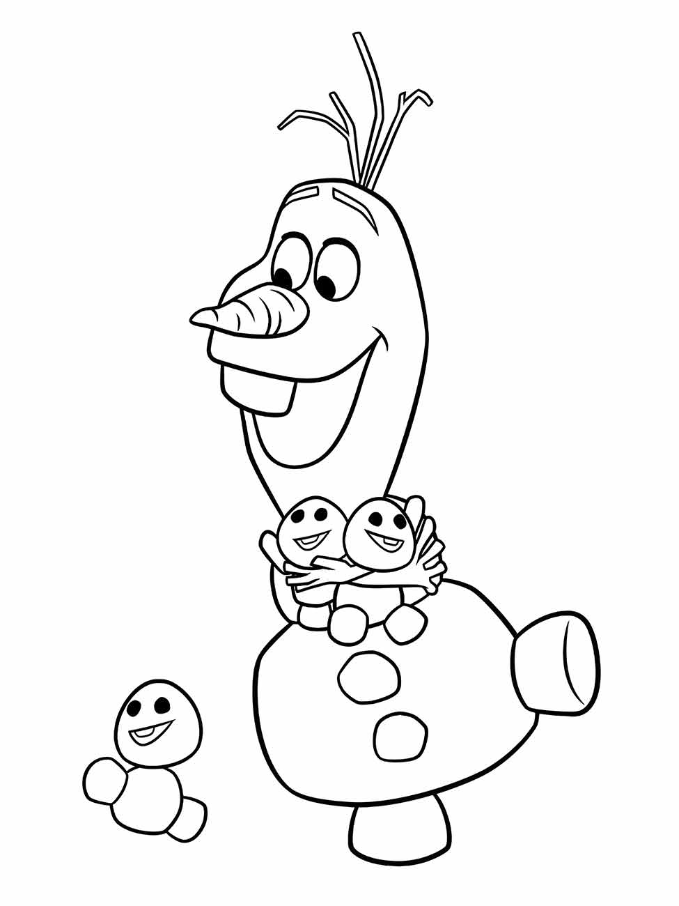 desenho de olaf para colorir 1