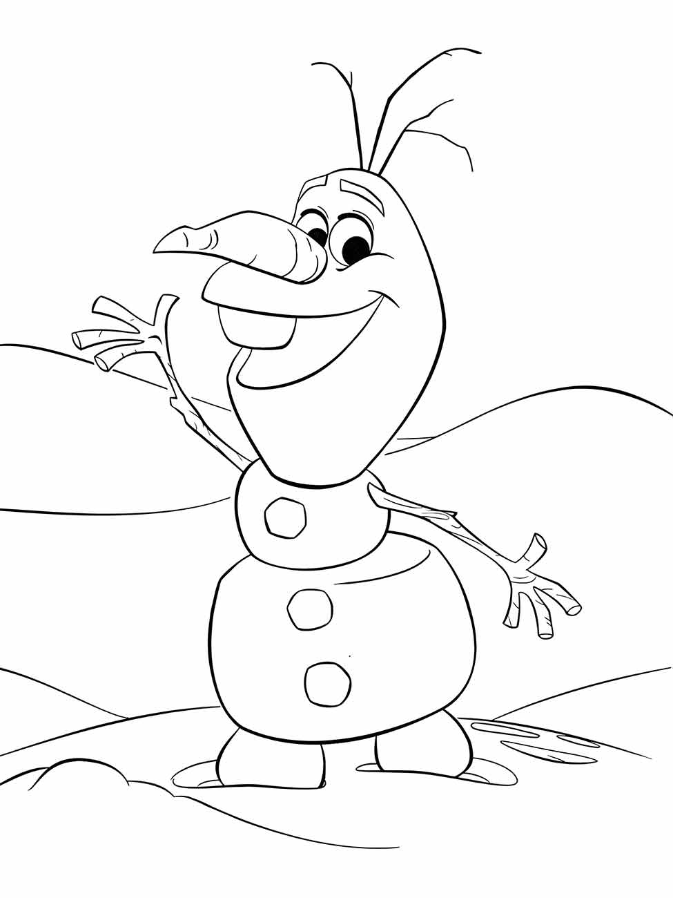 desenho de olaf para colorir 3