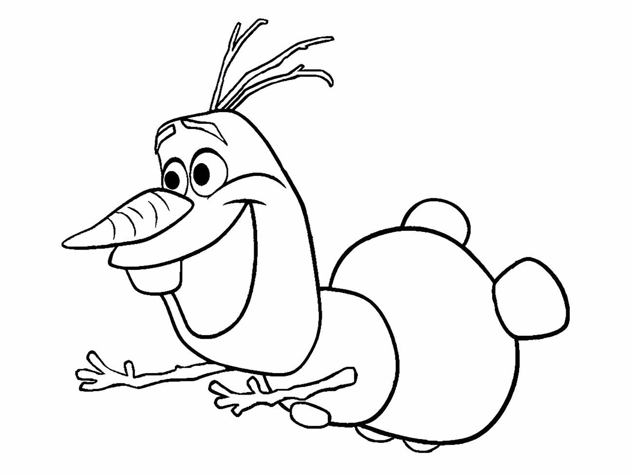 desenho de olaf para colorir