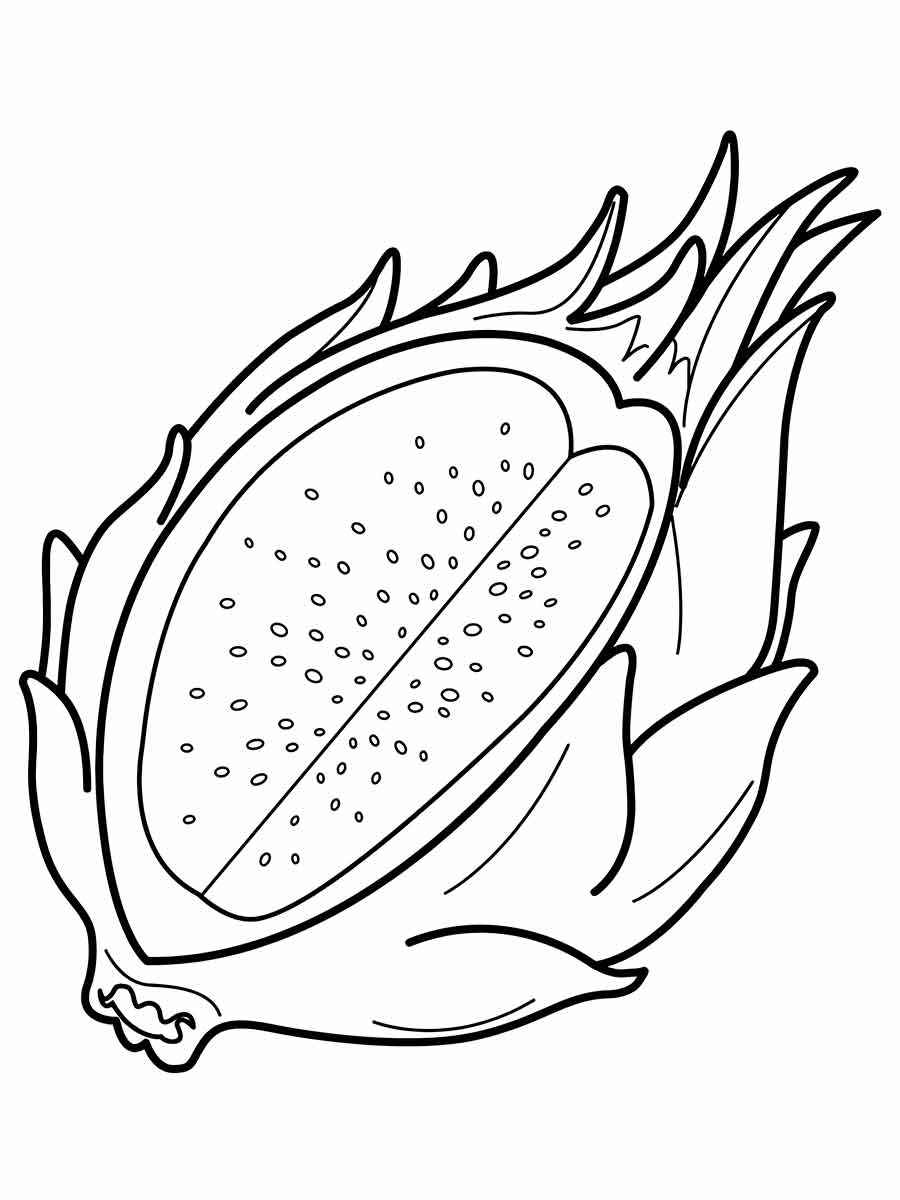 desenho de pitaya para colorir