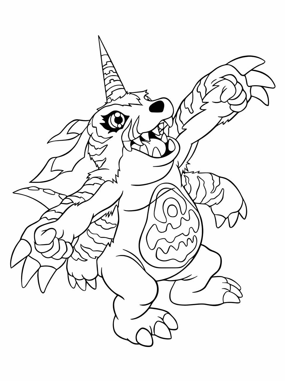 desenho digimon para colorir 47