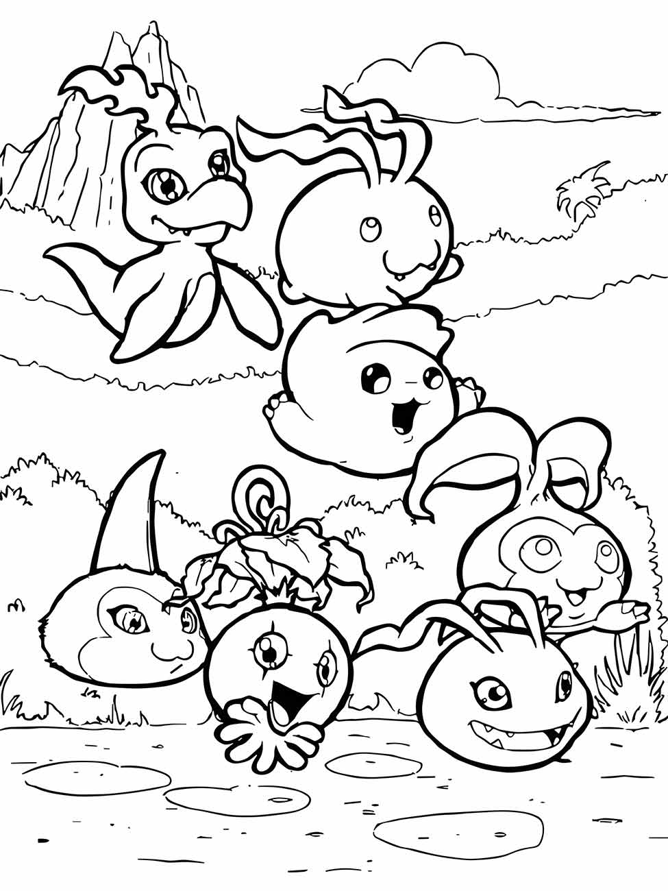 desenho digimon para colorir 55