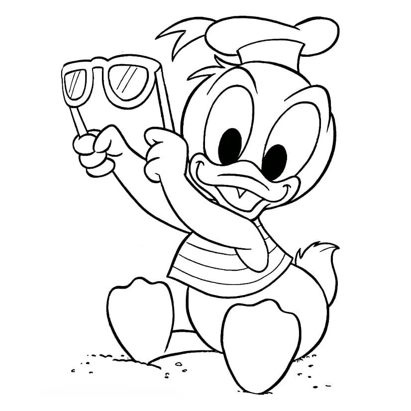 desenho do pato donald para colorir 11