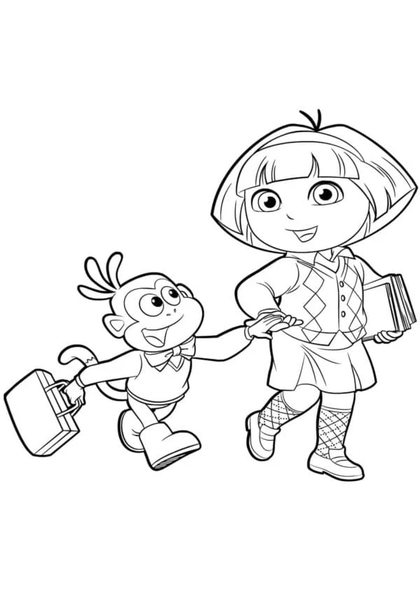 desenho dora aventureira para colorir 104