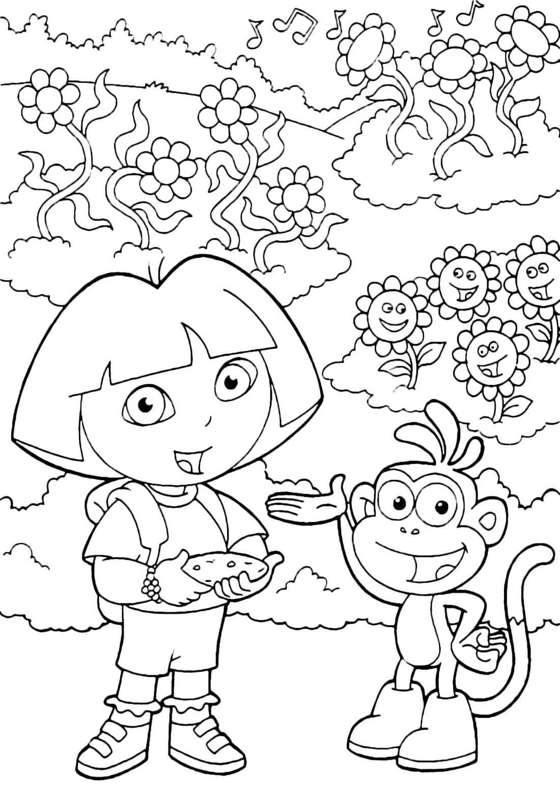 desenho dora aventureira para colorir 111