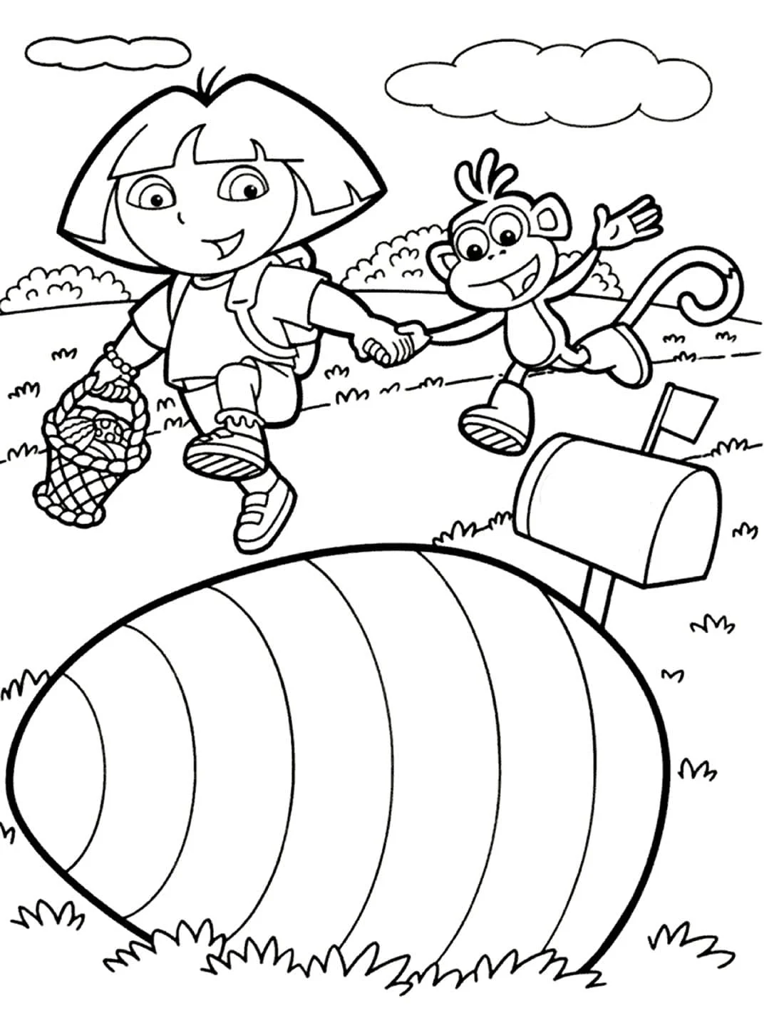 desenho dora aventureira para colorir 112