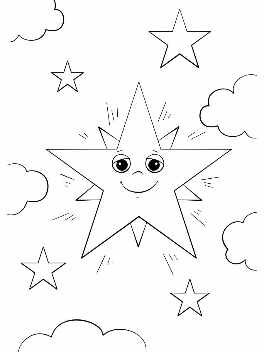 desenho estrela para colorir 1