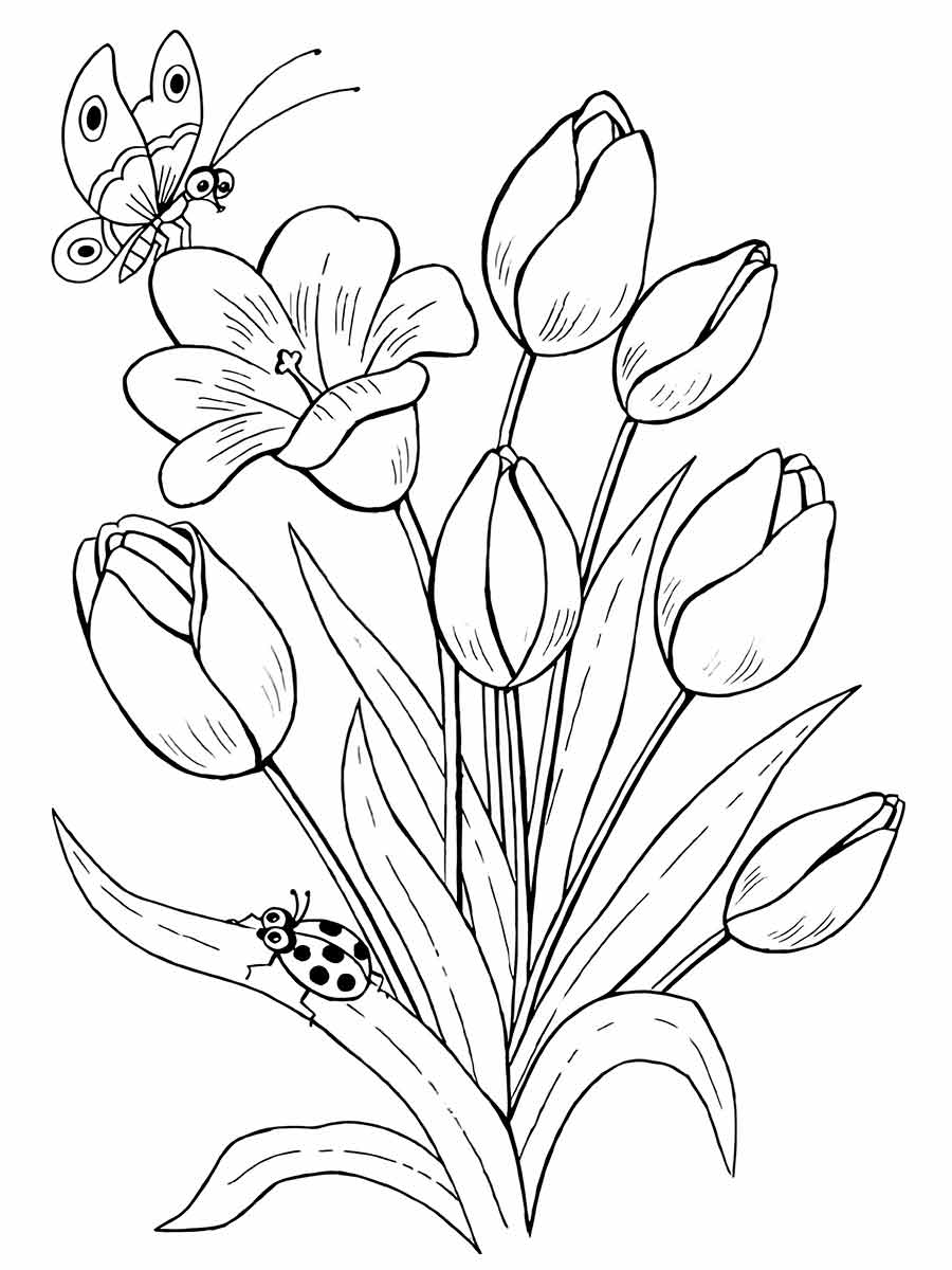 desenho flores para colorir 69