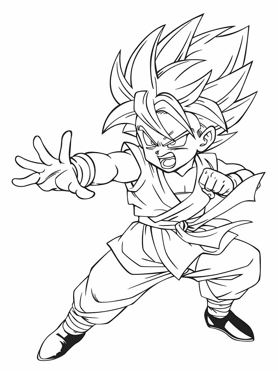 desenho goku para colorir 34