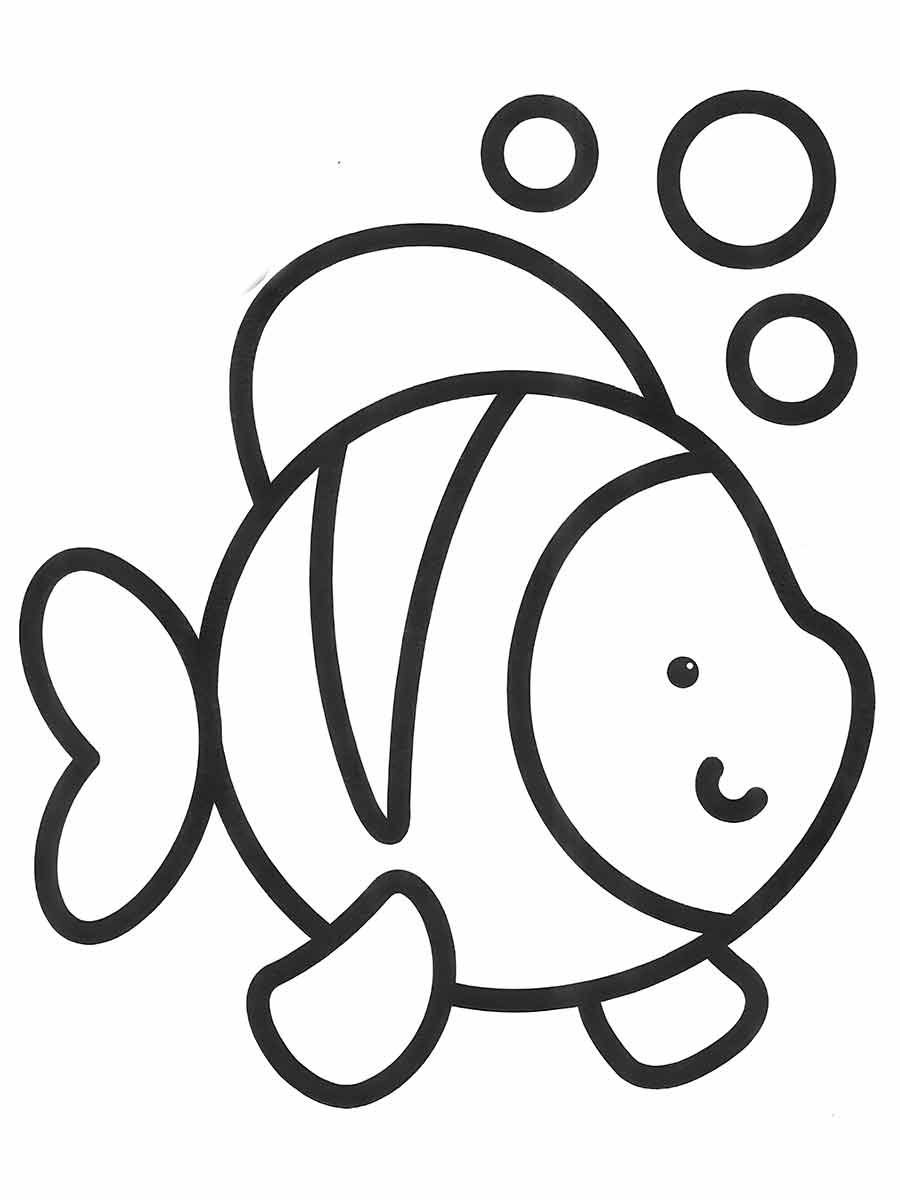 desenho infantil para colorir peixe