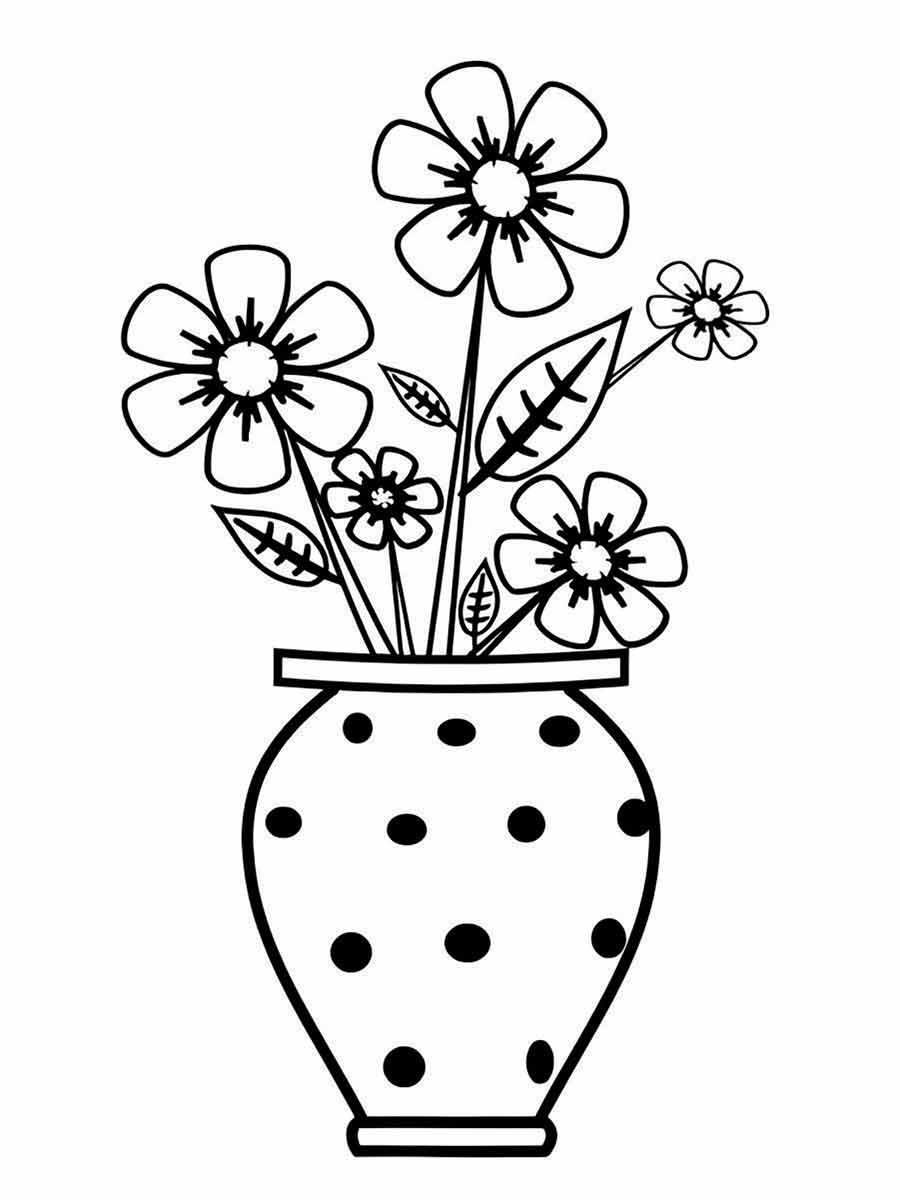 desenho jarro de flores para colorir 57