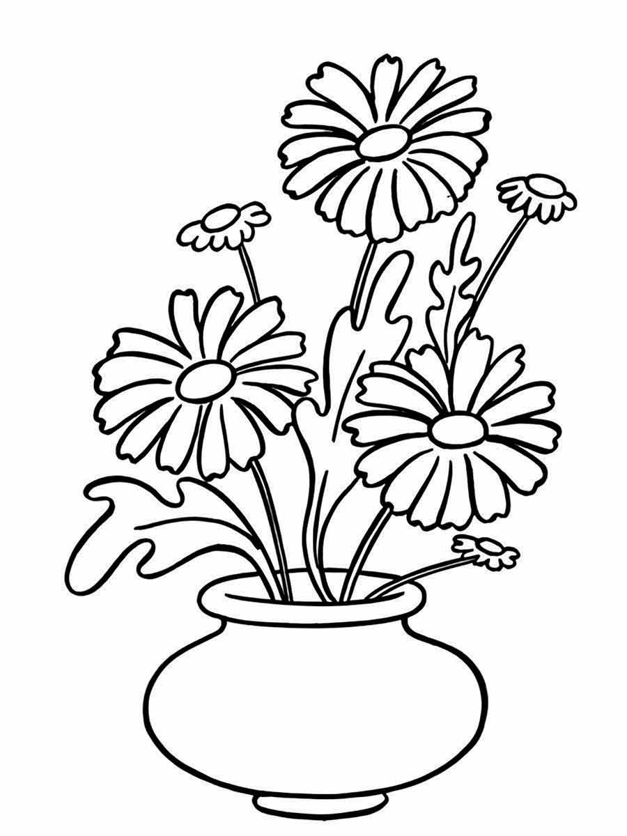 desenho jarro de flores para colorir 62