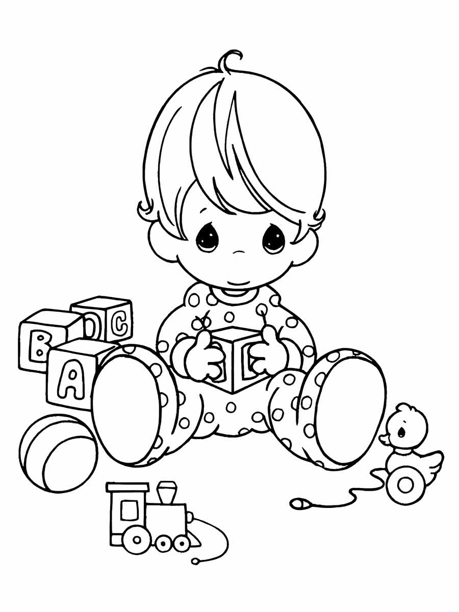 desenho menino brincando para colorir