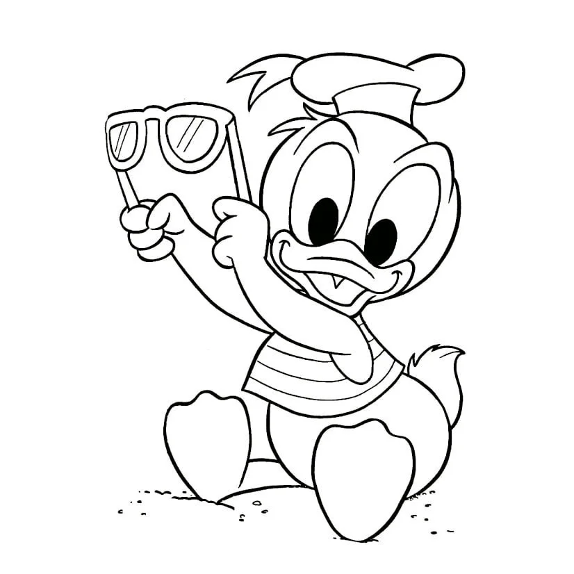 desenho para colorir pato donald 42