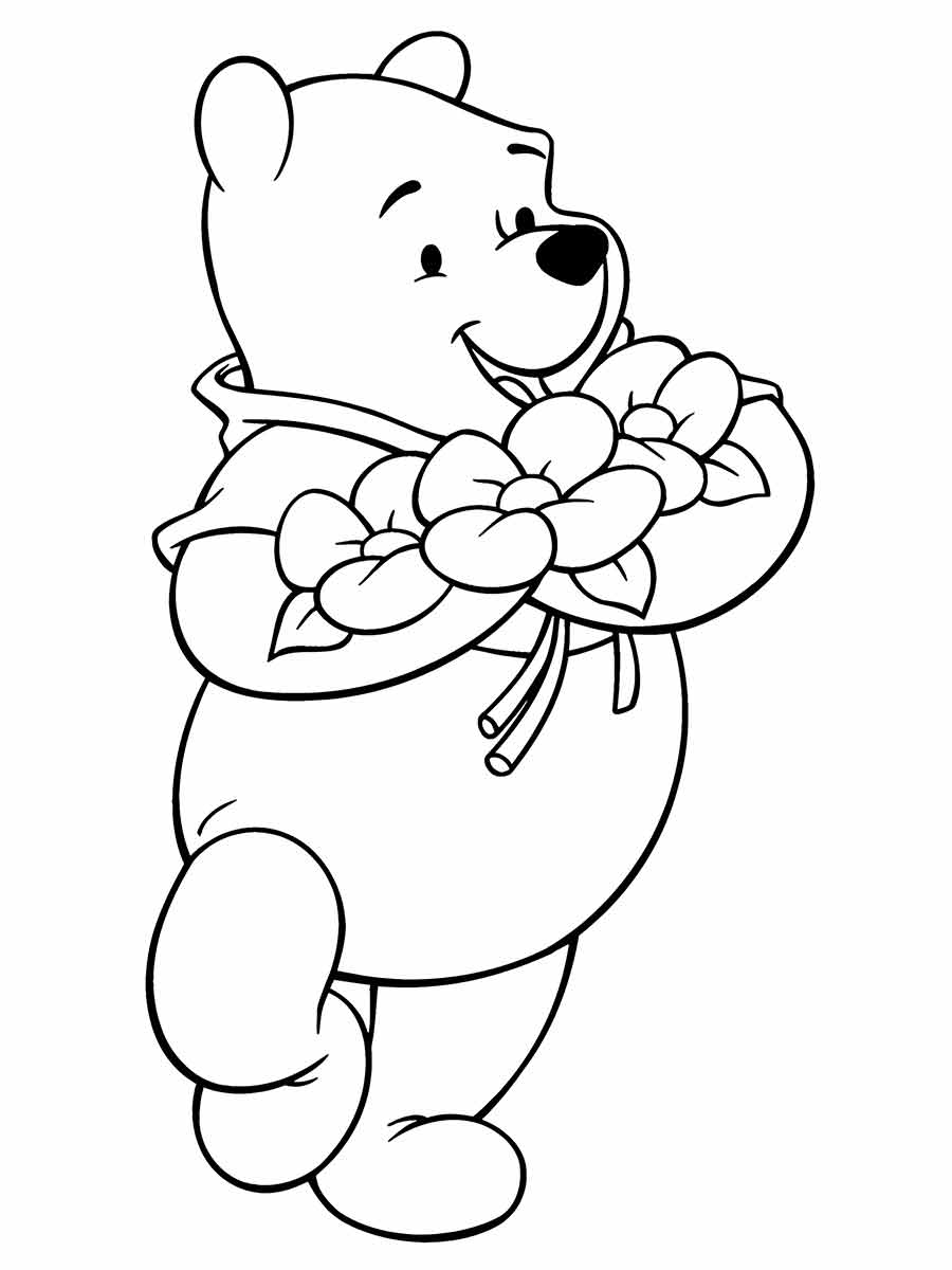 desenho urso infantil para colorir