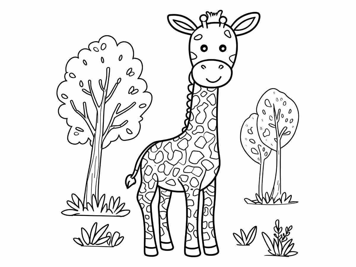 desenhos de girafa para colorir 38