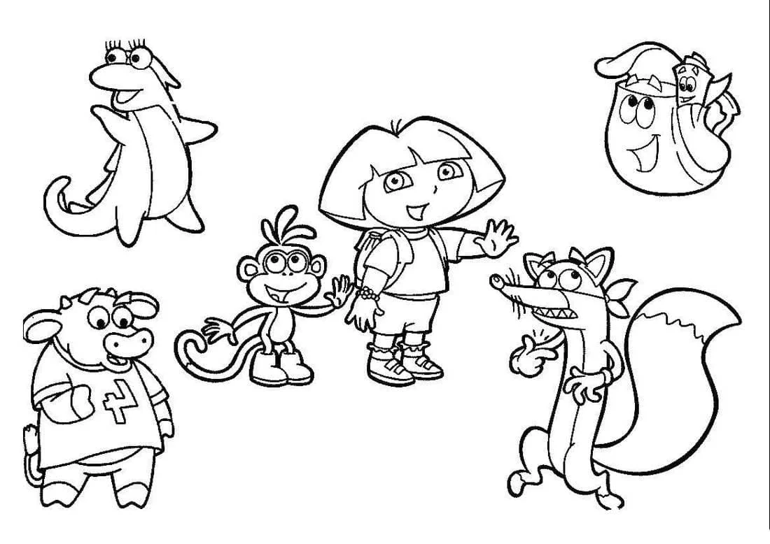 desenhos dora aventureira para colorir 96