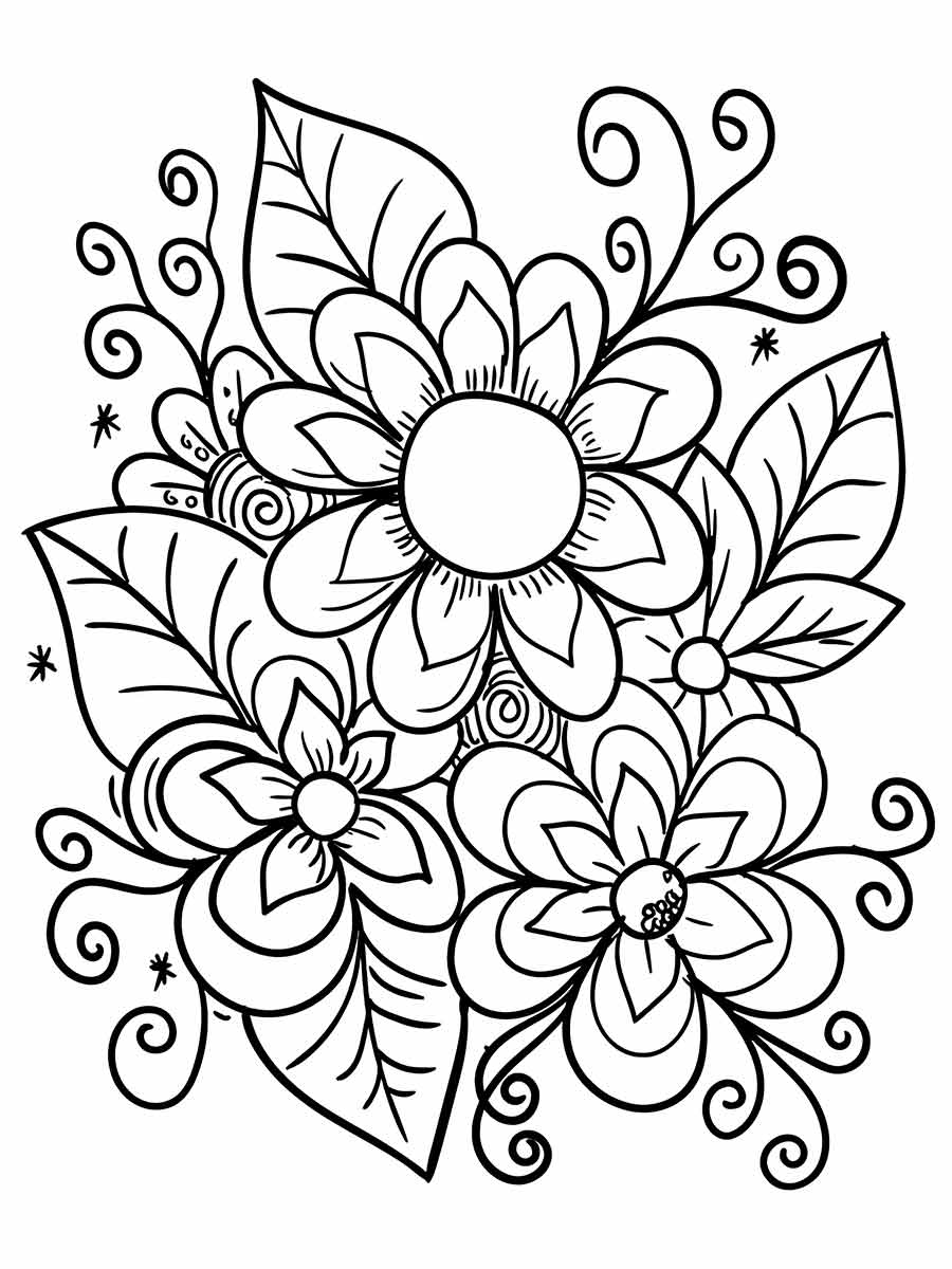 desenhos flores para colorir 24