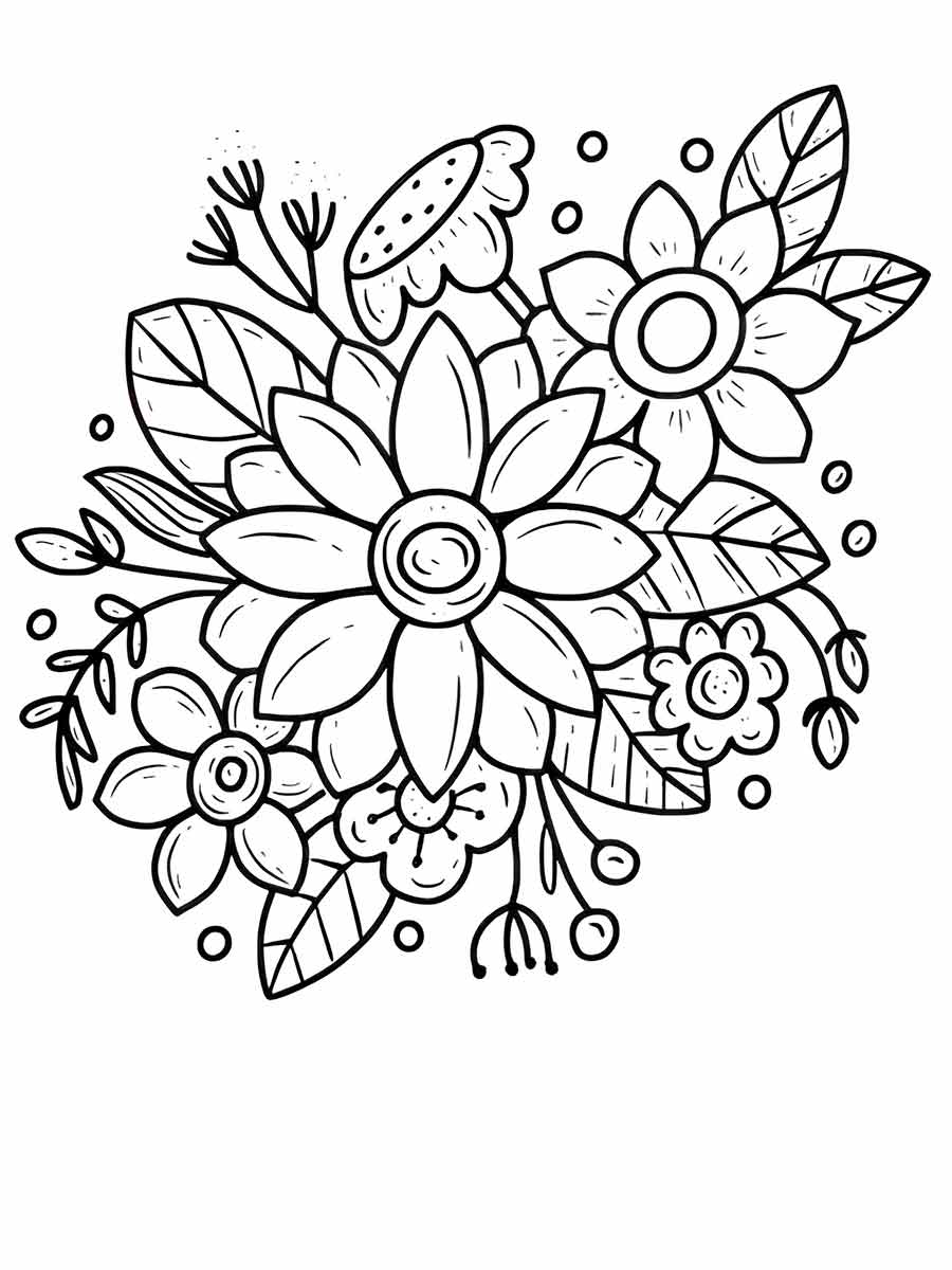 desenhos flores para colorir 38