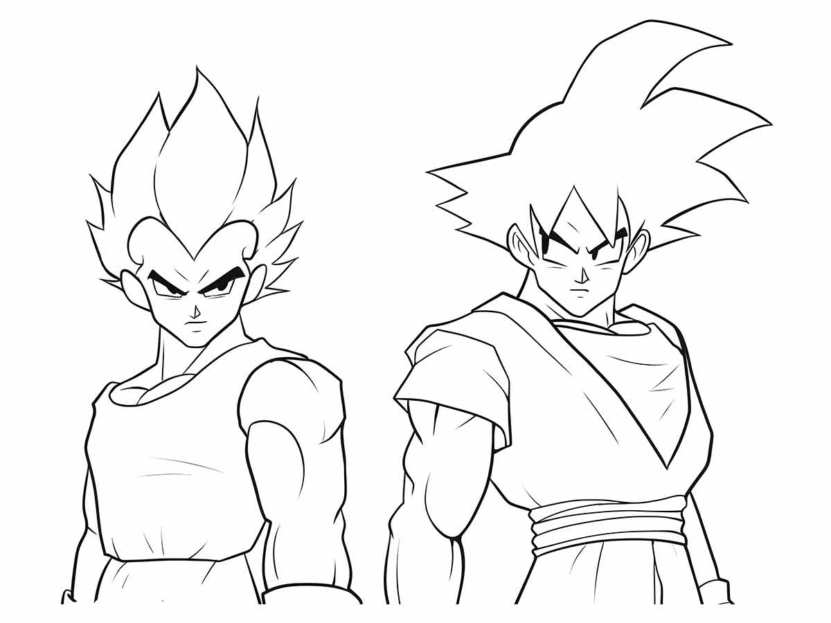 desenhos goku para colorir 46