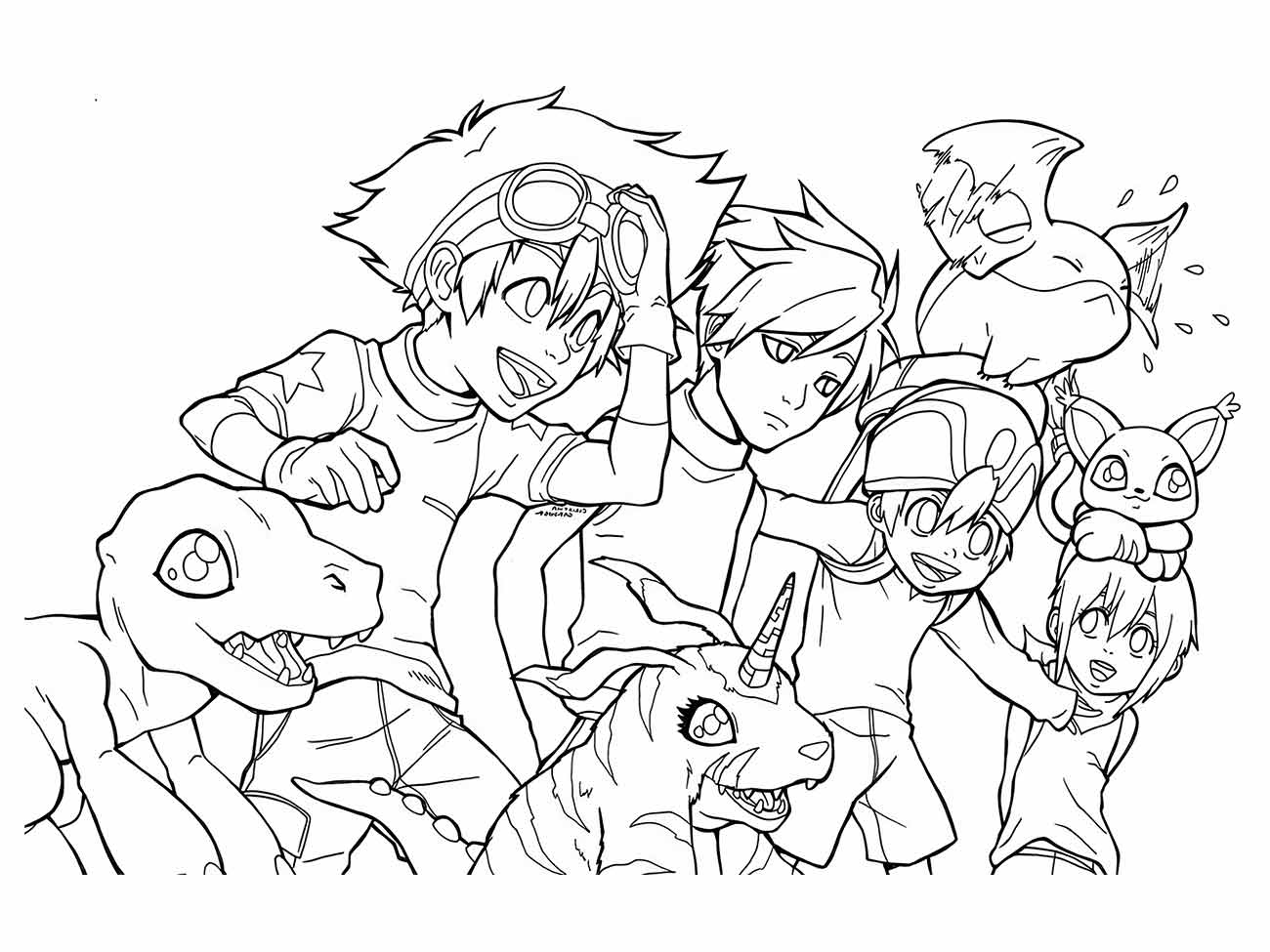 digimon para colorir 31