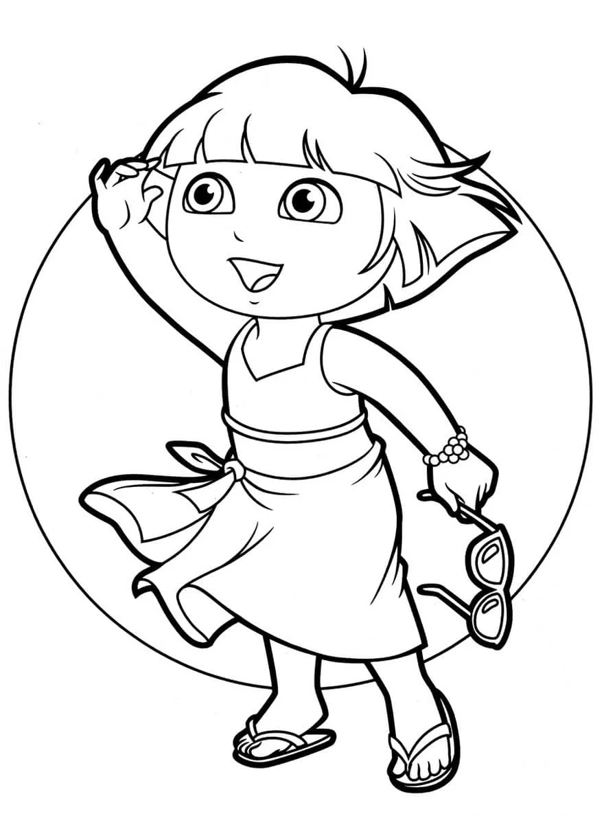 dora aventureira para colorir 19