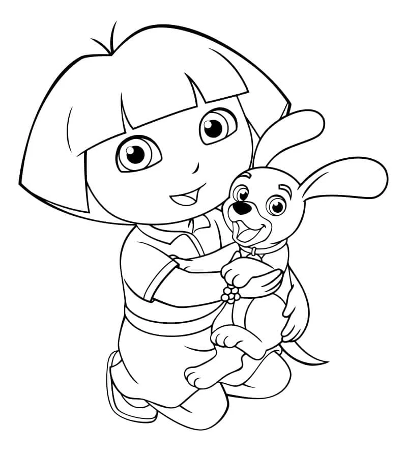 dora aventureira para colorir 4