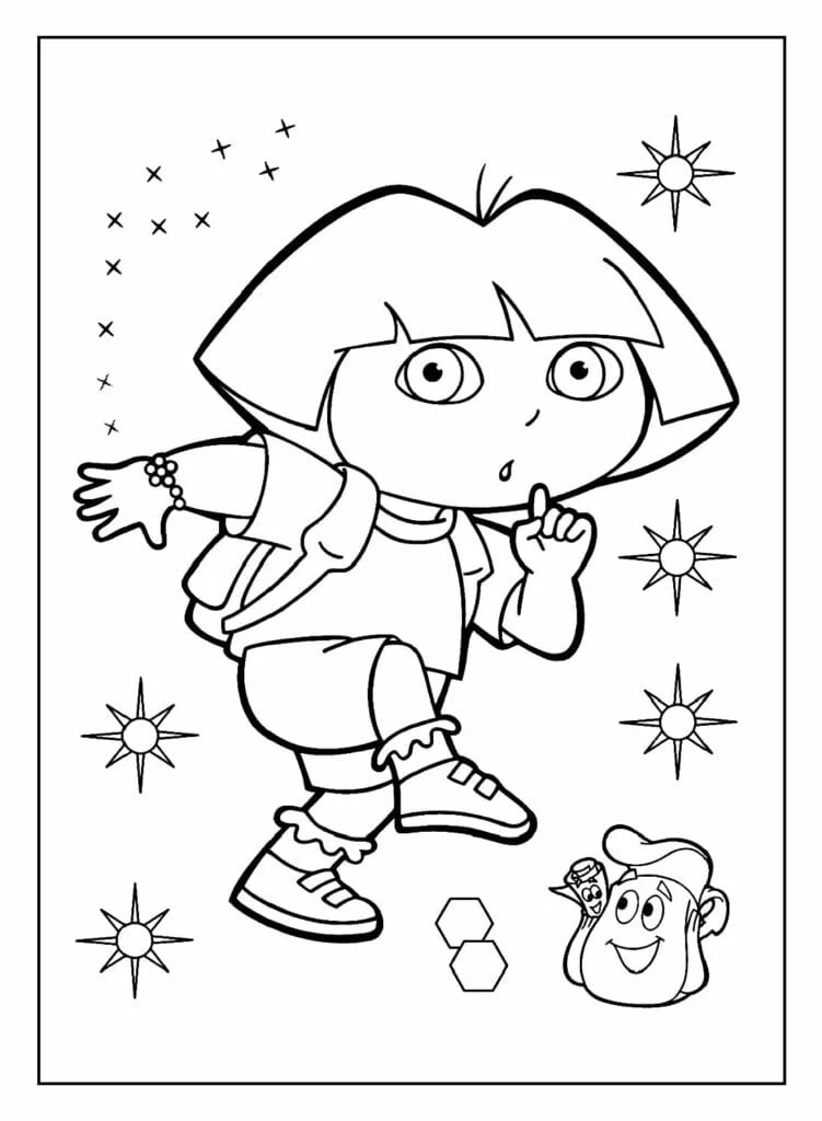 dora aventureira para colorir 46