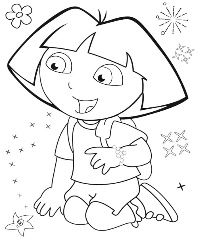 dora aventureira para colorir 5