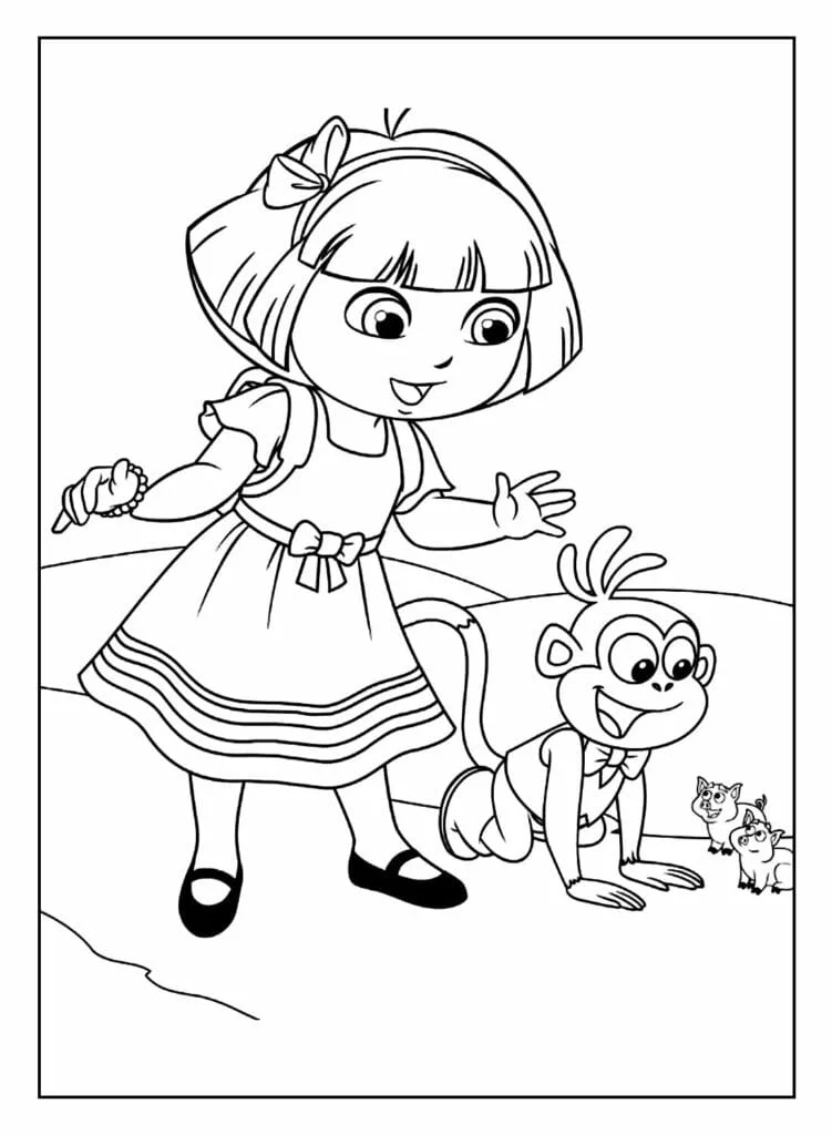 dora aventureira para colorir 59