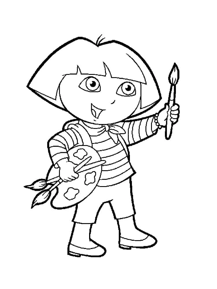 dora aventureira para colorir 6