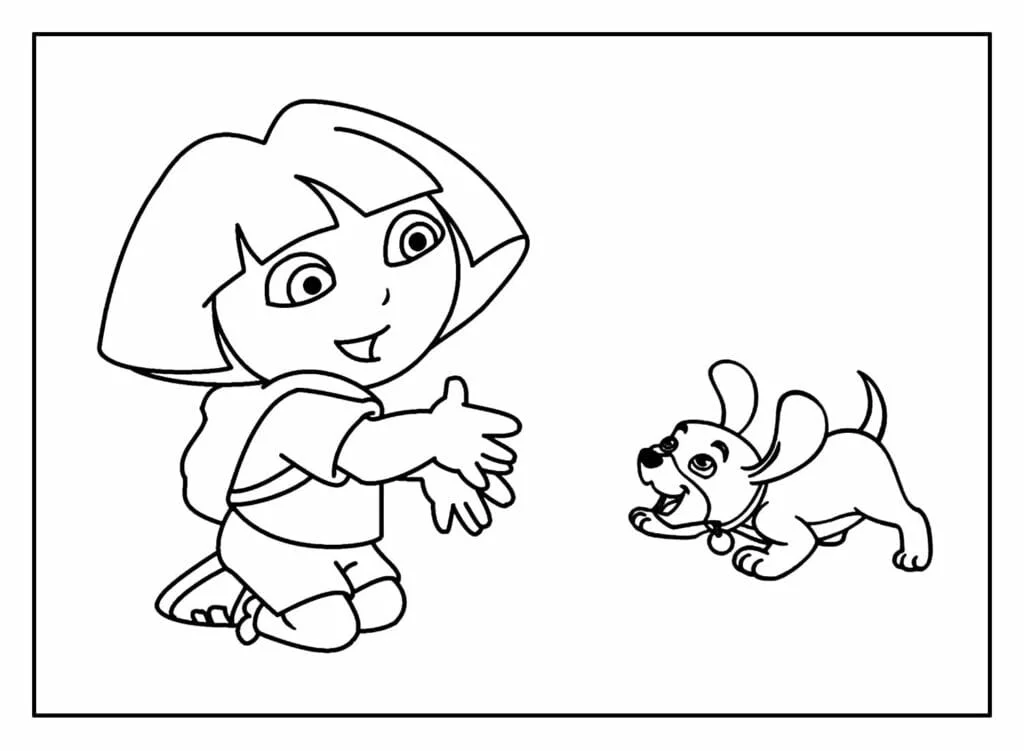 dora aventureira para colorir 64