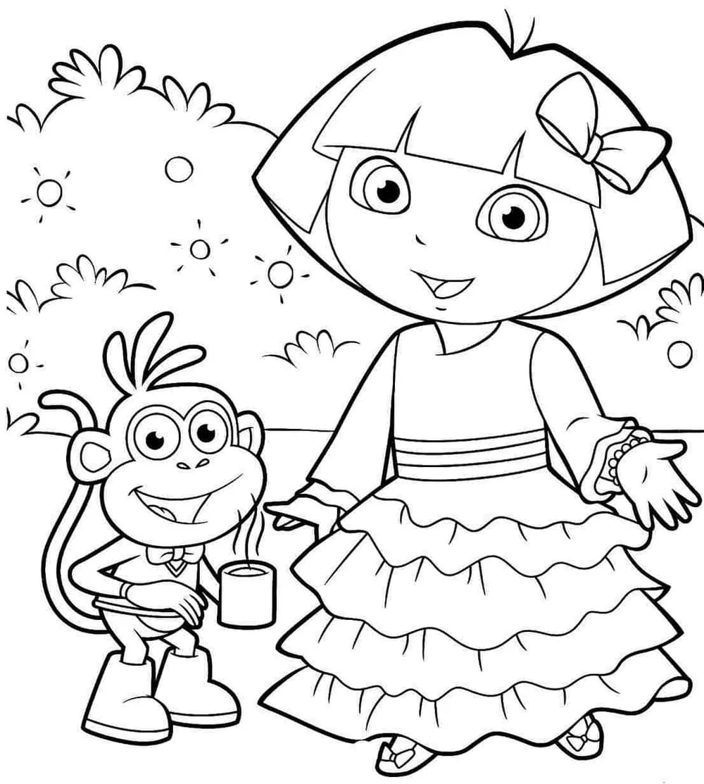 dora aventureira para colorir 74