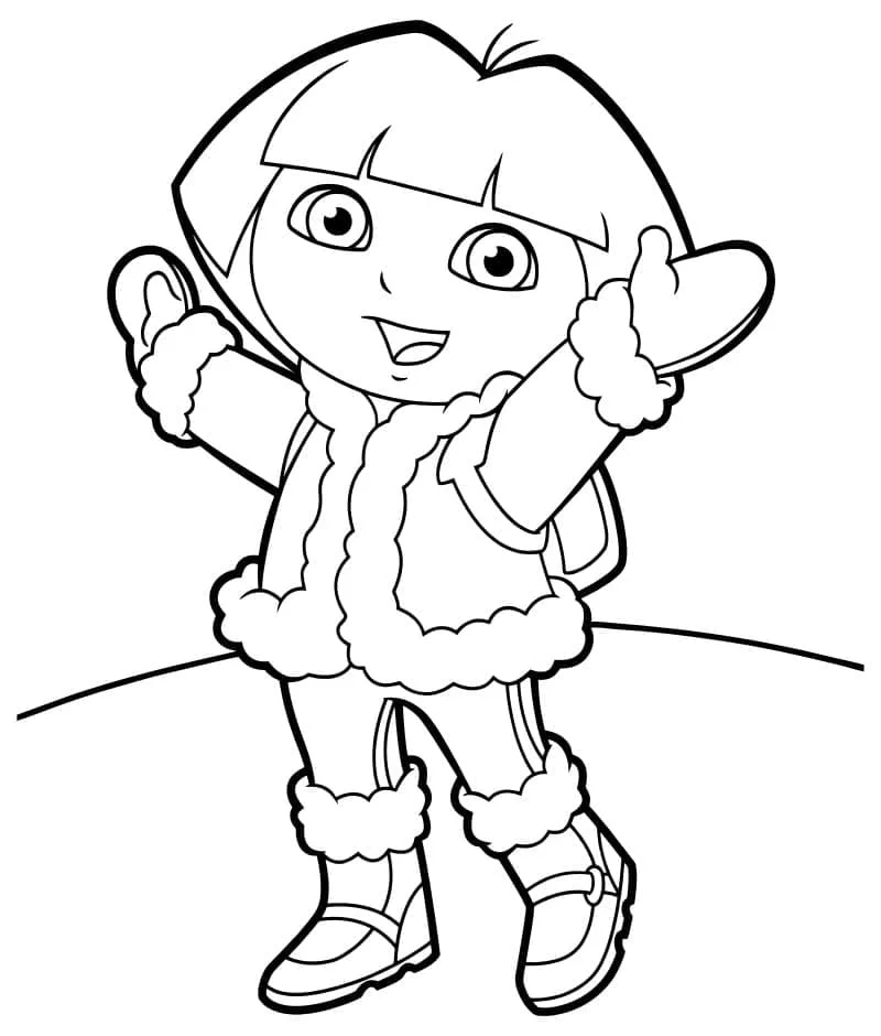 dora aventureira para colorir 8