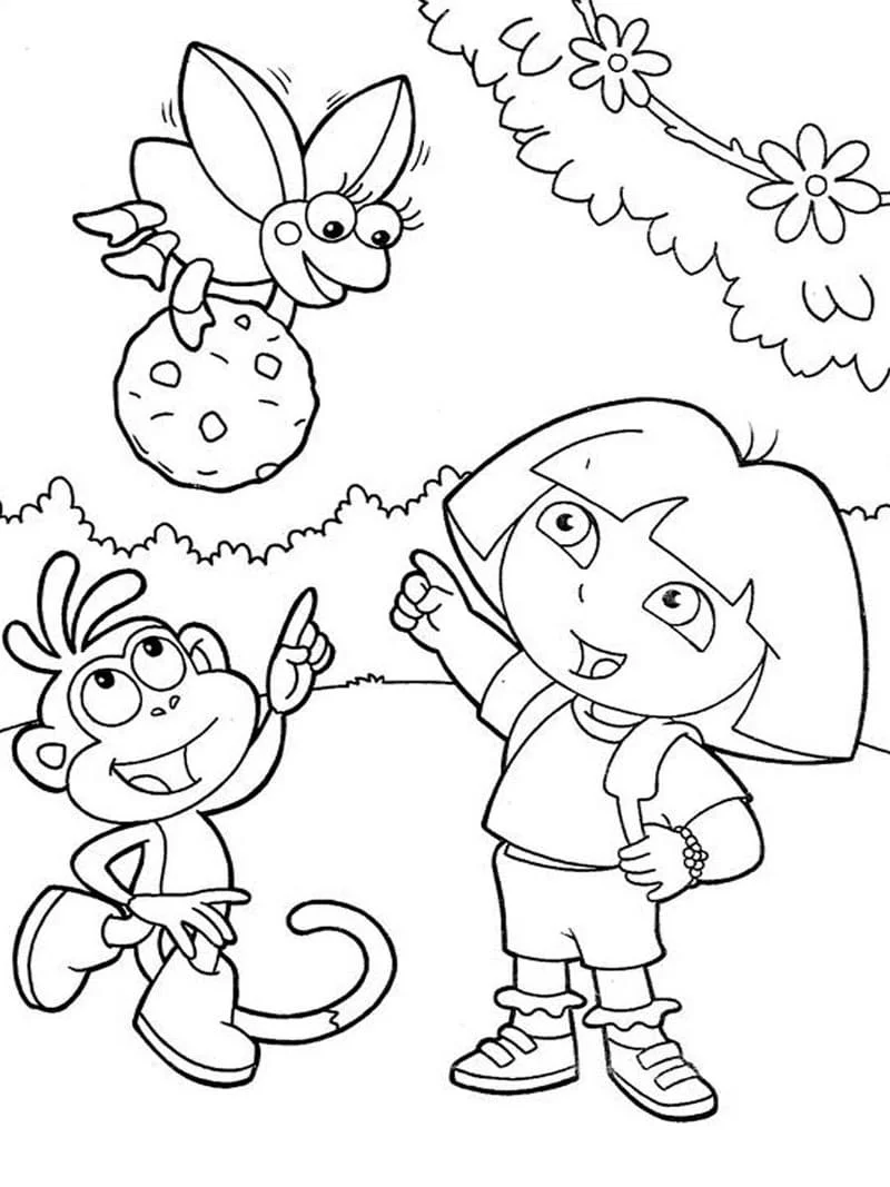 dora aventureira para colorir 90