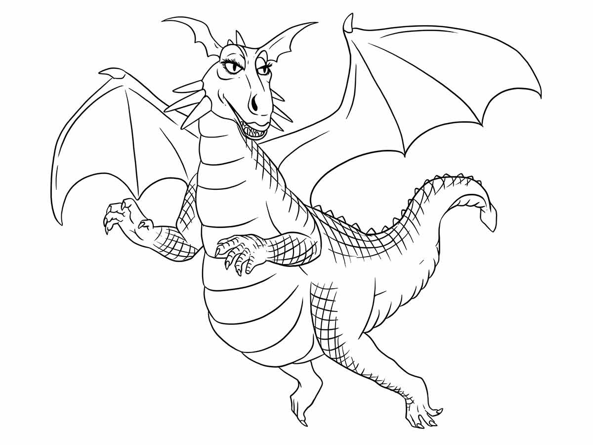 dragao para colorir 1