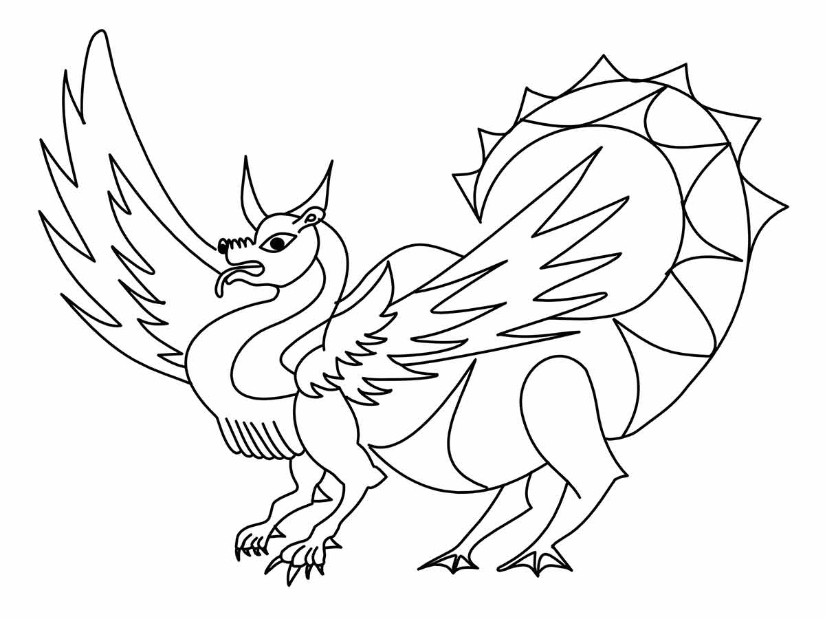 dragao para colorir 3