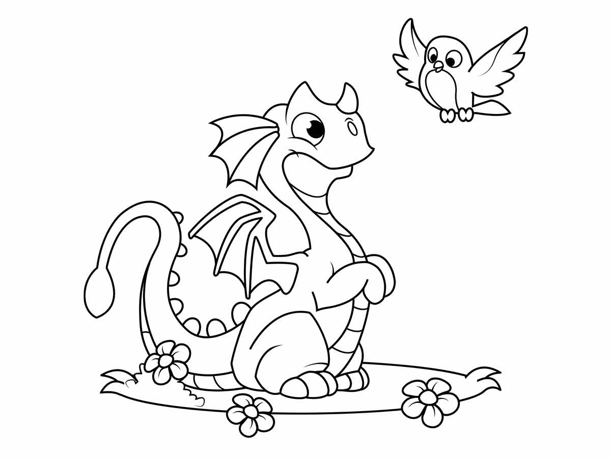 dragao para colorir 6